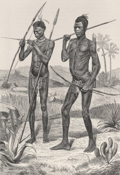 Makaraka warriors, from The History of Mankind, Vol.III, by Prof. Friedrich Ratzel, 1898 by Richard Buchta